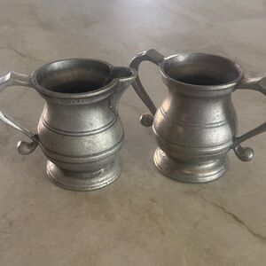 Vintage Silver Creamer and Sugar Set